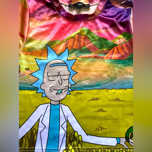 Rick & Morty satin baby tee XS - Picture 2 of 5